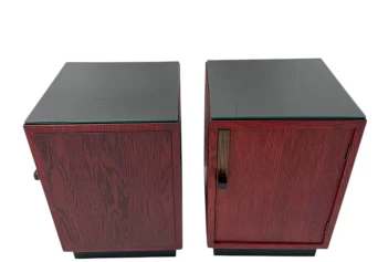 Two Art Deco Modernist Nightstands by A.H. Jansen for L.O.V. Oosterbeek, 1920s